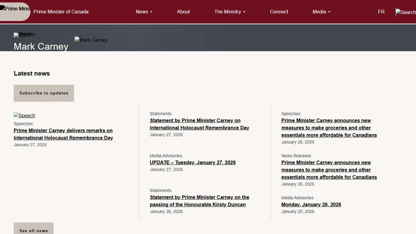 Mark Carney - Prime Minister of Canada Prime Minister of Canada